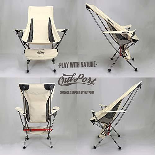 Amazon.co.jp: OutPort アウトドアチェア ハイバック 折りたたみ イス  