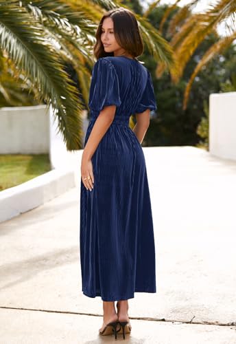 Image of Maxigerui Women's Velvet Maxi Dress Formal Dresses for Wedding Guest Dress