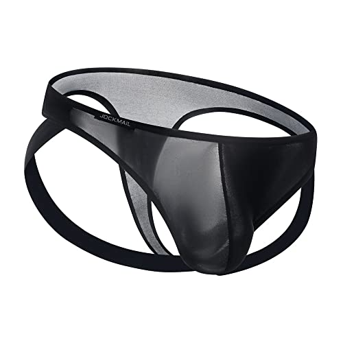 JOCKMAIL 3PCS/Pack Mens Thongs Underwear JockStrap Mens Bikini Underwear G-string Jockstraps for Men Ice Silk Jockstrap3