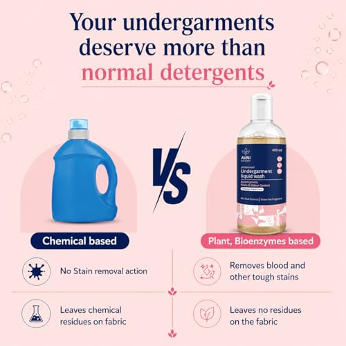 Image of Undergarment Liquid Wash 400ml | Intimate Wear Cleanser - Washing Liquid | Removes Odour & Stains | Fabric Care Wash for Delicate Clothes | Pack of 1