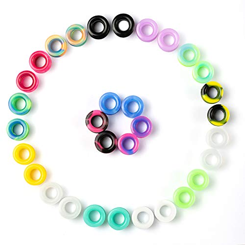 Wbrwp 32Pcs Hollow Double Flared Hard Silicone Ear Tunnels And Plugs Ear Gauges Expander Stretcher Body Piercing Jewelry 00G(10Mm) #TOP2