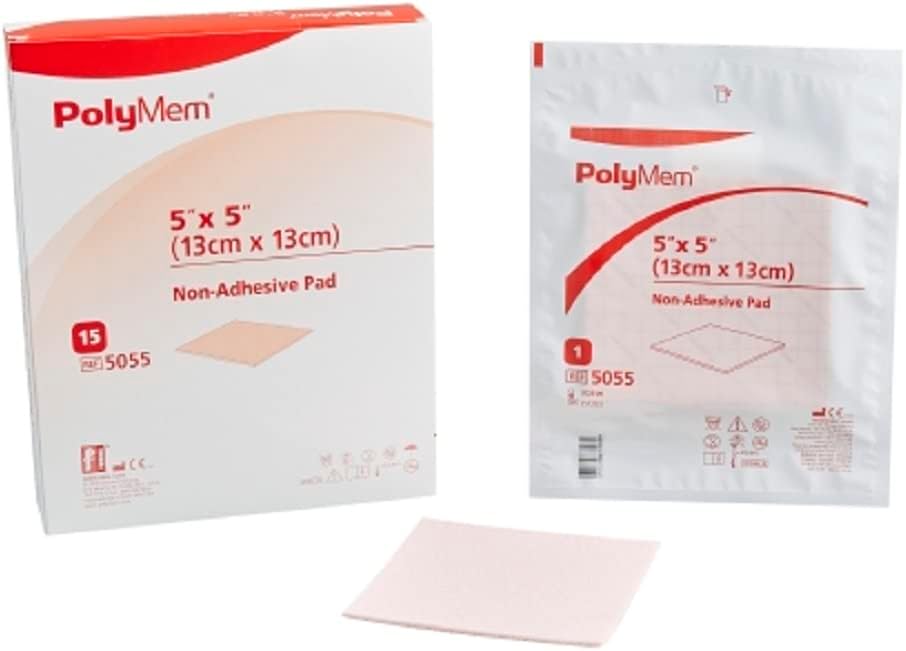 PolyMem Wound Care Dressing - 5 x 5 non-adhesive - - Box of 15 by Ferris
