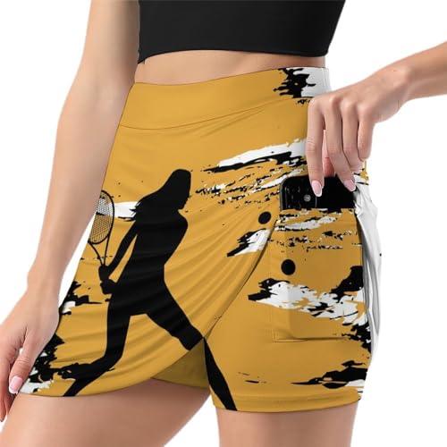 Jupe de tennis avec short intégré pour femme idéale pour le golf et le running