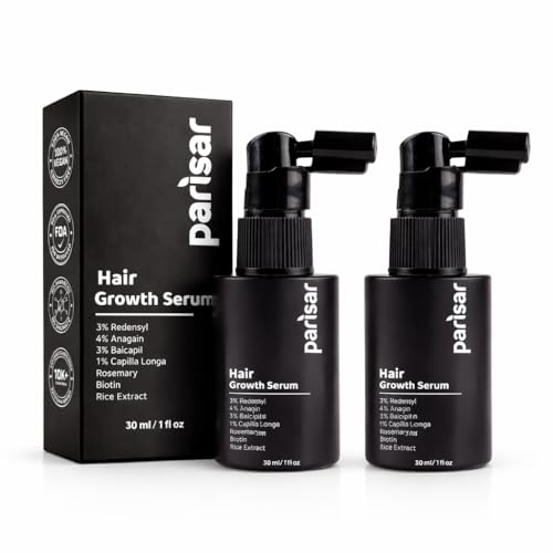 Image of Parisar Advanced Hair Growth Serum 30 ml (Pack of 2) | 3% Redensyl, 4% Anagain, 3% Baicapil & Capilia Longa | Serum For Hair Fall & Regrowth | for Men & Women