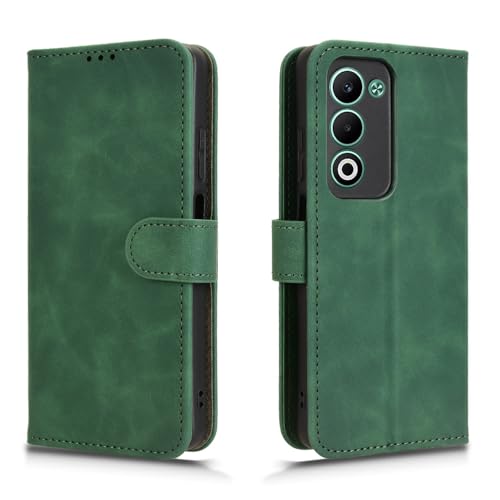 WBWONE Hülle für Oppo A5 4G / 5G, TPU/PU Premium Handyhülle [Standfunktion] [Magnetverschluss] [Kartenfächer] Schutzhülle Lederhülle Handytasche - Grün