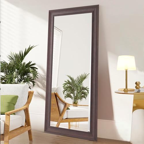 Naomi Home Framed Floor Length Extra Large Oversized Floor Mirror Full Length Mirror Standing Large Rectangle for Bedroom - Espresso 65 L x 31 W