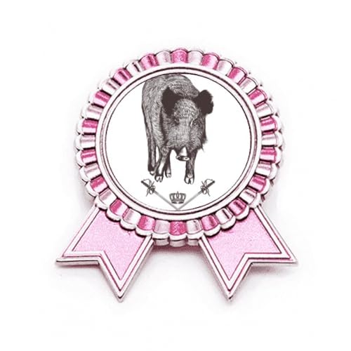 Broche couronne de sanglier rose baroque pour sublimer vos tenues de cérémonie