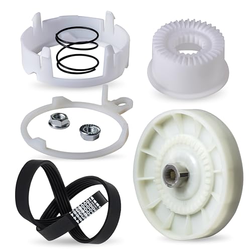 [2026 upgraded] BlueStars W10721967 Washer Pulley Clutch Kit & W10006384 Drive Belt For Whirlpool Kenmore Maytag - Replaces W10006356 W10006354 PS10057144 W10326374 AP6014712 WTW5000DW1 MVWX655DW1