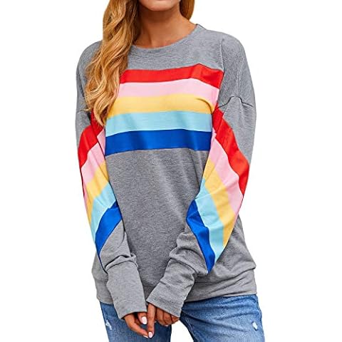 Dresswel Women's Rainbow Long Sleeve Jumper Cover