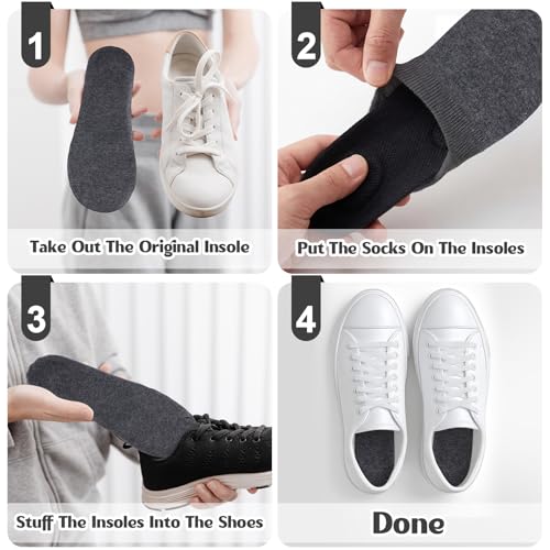 Cubierta Plantillas Sin Calcetín 10 Pares Para Hombre Mujer miniatura 4