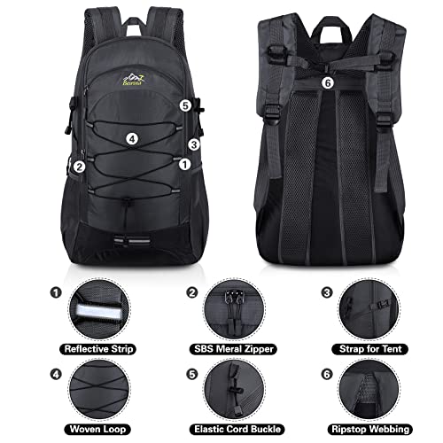 Besrina Rucksack 40 Liter für Herren und Damen, ideal für Wanderungen