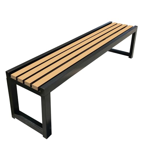 TMKDNNKG Bancos de jardín para Exteriores, Bancos Resistentes a la Intemperie, Bancos de Metal para Parques, Bancos de Hierro Fundido para Exteriores, Muebles de Exterior para Patio, Parque, césped y