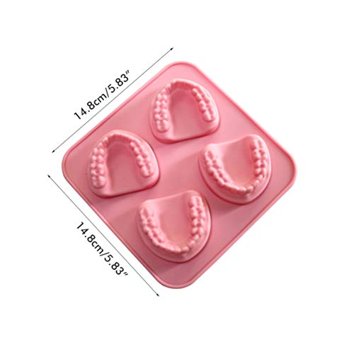 Molde de silicona para cubitos de hielo en forma de dientes miniatura 3