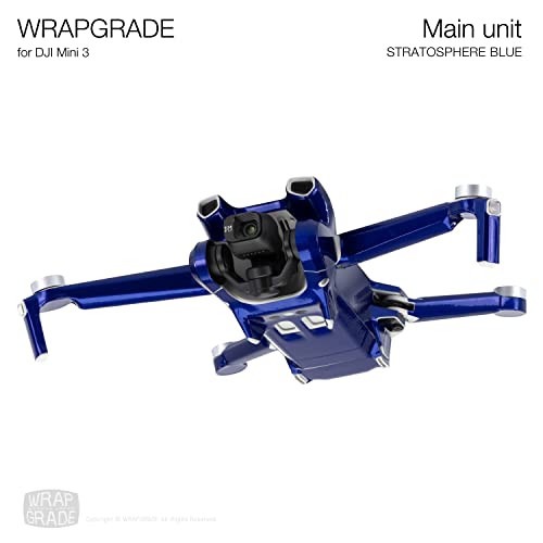 WRAPGRADE Skin Stickers compatible with DJI Mini 3, Stratosphere Blue, Small - Image 3