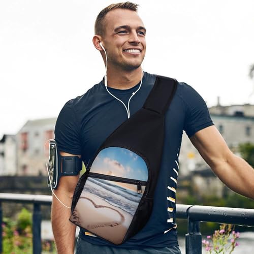 Morrales tipo Sling blanco para día de playa y trekking miniatura 2