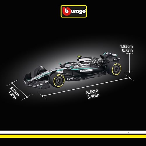 Miniatura 5 de Bburago - F1 Mercedes-Amg F1 W16 2025 12 Antonelli, Coche Diecast A Escala 1:64, Réplica Detallada De Monoplaza De Fórmula 1, Colores Oficiales De Mercedes, Blíster De Colección, 14