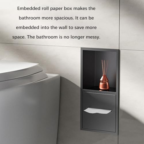Étagère murale encastrée et niche de douche en acier inoxydable