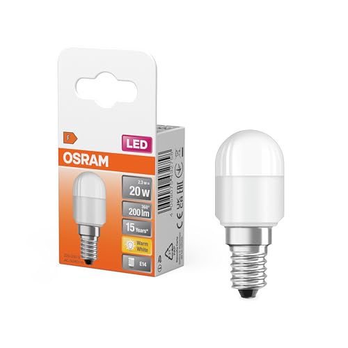Osram Lampe Special T26 für Kühlschrank mit E14 Sockel 2 30 W Ersatz für 20W-Glühbirne Ausstrahlungswinkel 160  Warmweiß (2700K) 4058075432758
