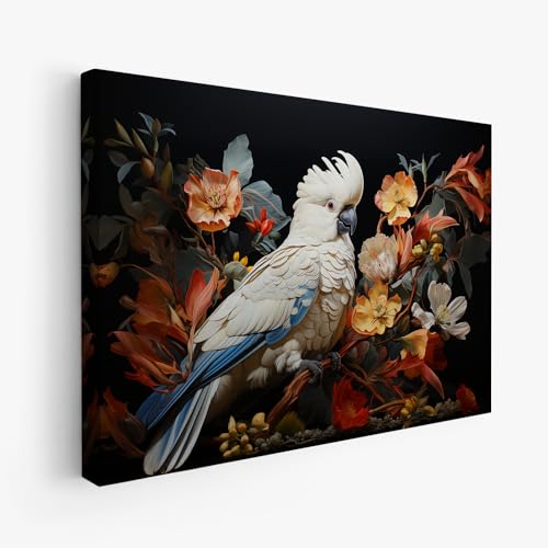 CanvasWis Cockatoos Bird in a Vibrant Australian Bush Printed Canvas Wall Art