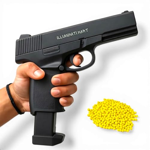 Image of Air Soft Gun Toy for Kids with 50+ BB Bullets | Mouser Toy Gun & Revolver Pistol | Air Shot Blaster Gun Toy Set for Boys | Police Role Play Shooting Toy | Pull Back Gun| Birthday Gift & Return Gift