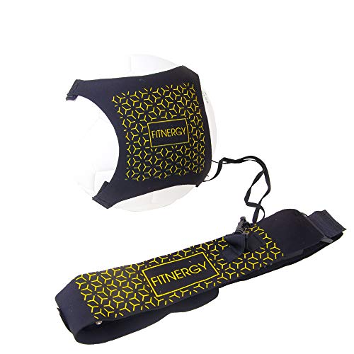 F1TNERGY Soccer Kick Ball Hands Free Solo Trainer by Adjustable Waist Belt Fits Ball Size 3,4 & 5 - Throw Football Practice Training Skills Rebounder Belt Keepers Kids Youth Soccer Socks Ball Goal
