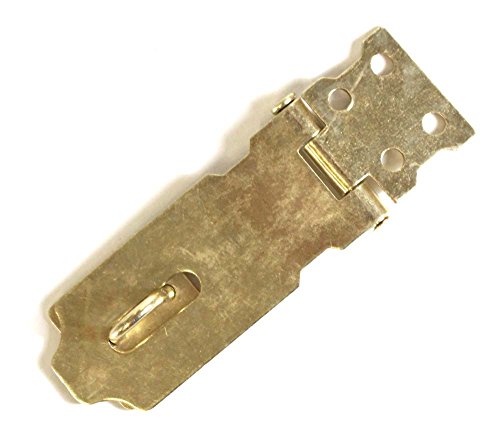 Image of DOVETAIL (2 Pack) 2.5 inch (6.35 cm) Hasp Lock Set | Hidden Screw Panel for Enhanced Security | Brass Plated | Easy Installation | Add Your Padlock | Ideal for Storage Boxes & Cabinets