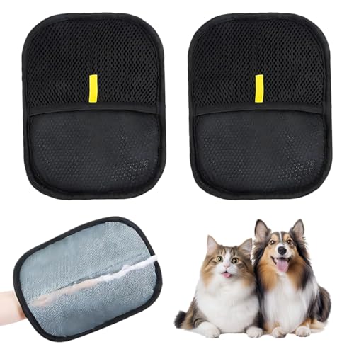 JRYXDS 2 Guanti Per Animali Domestici, Per La Rimozione Dei Peli Di Animali Domestici, Per Il Lavaggio Dei Peli Di Animali Domestici, Per La Pulizia Dei Tappeti E Dei Divani
