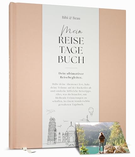 Bibi & Beau Reisetagebuch & Abenteuer-Journal Scrapbook für bis zu 16 Reisen (Creme)