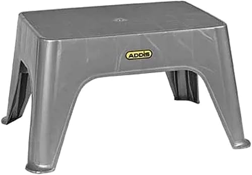 Addis Single Step Stool Steel | Max Load 150kg, Non-Slip Feet, Lightweight Design, Wipes Clean, Sturdy Design