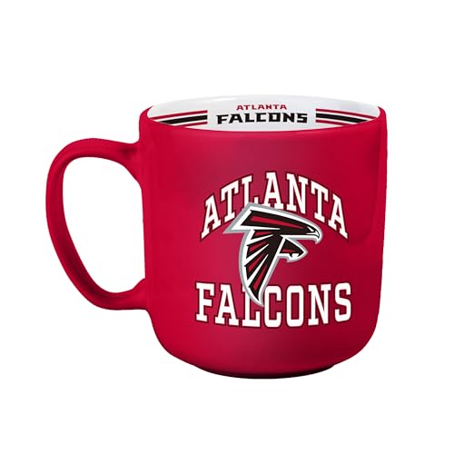 FANMATS NFL Atlanta Falcons 15 oz Stripe Coffee Mug — 15 Fluid Ounces | Ceramic | Officially Licensed | Vintage Team Logo | Great Gift