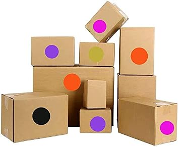 3 Black Color Coding Dot Labels | Permanent Adhesive Round Stickers, Writable Surface - 250 Circle Inventory Stickers Per Roll (Black)