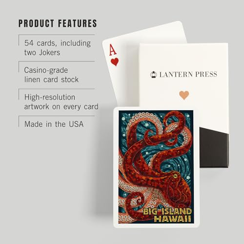Lantern Press Baraja de Póker 52 Cartas Big Island Hawaii miniatura 3