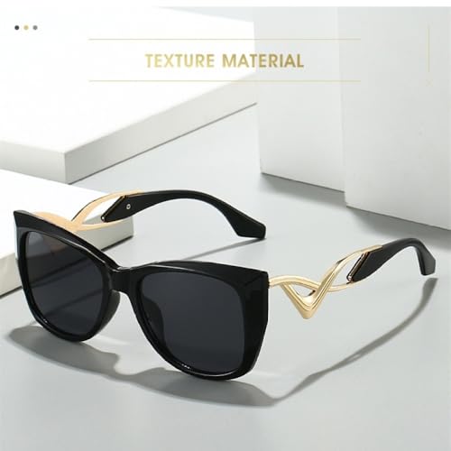 Lunettes de soleil œil de chat oversize avec verres dégradés - 3