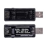 71334. Lixiaonmkop 3 in 1 USB-Tester DC-Voltmeter 4V ~ 20V-Voltmeter-Ladegerät-Kapazitätsanzeige-Zeitanzeige Mobile Batterie-Leistungsdetektor (Color : Blue)
