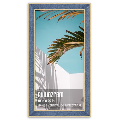 euwazram 10x20 Panoramic Frame for Photos and Art, Suede Sky Blue, 1 Pack