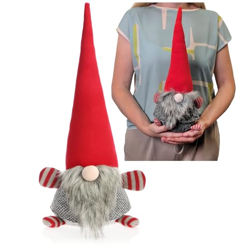 com-four® Lutin de Noël 40 cm - Décoration de Noël avec lutin