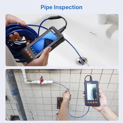 Oiiwak BC20148-1 Triple Lens Endoscope Camera With Light, 4.3 Inch Ips Sewer Inspection Camera thumb #5