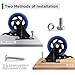 Caster Wheels, Heavy Duty 6 Inch Casters Set of 4, Locking Swivel Casters Wheels for Cart, Furniture and Workbench, Blue