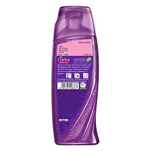 Image of Fiama Shower Gel - Blackcurrant & Bearberry, for Radiant Glow, with skin conditioners, 250 ml