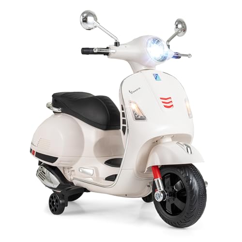Licensed Vespa Scooter Kids Motorcycle by OLAKIDS, 12V Ride on
