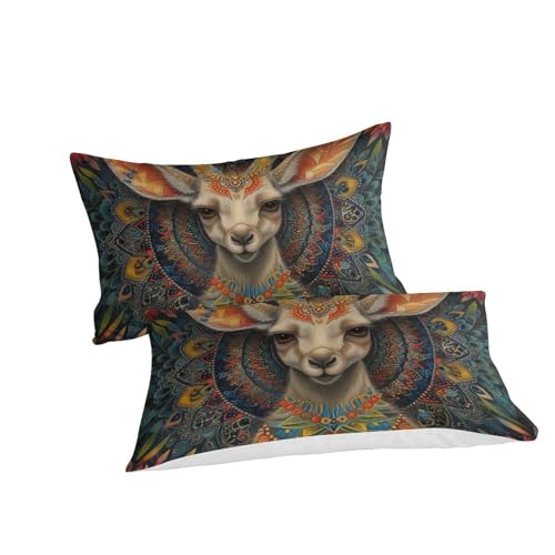 Ensemble de literie chèvre 3D microfibre super douce 140x200 - 3