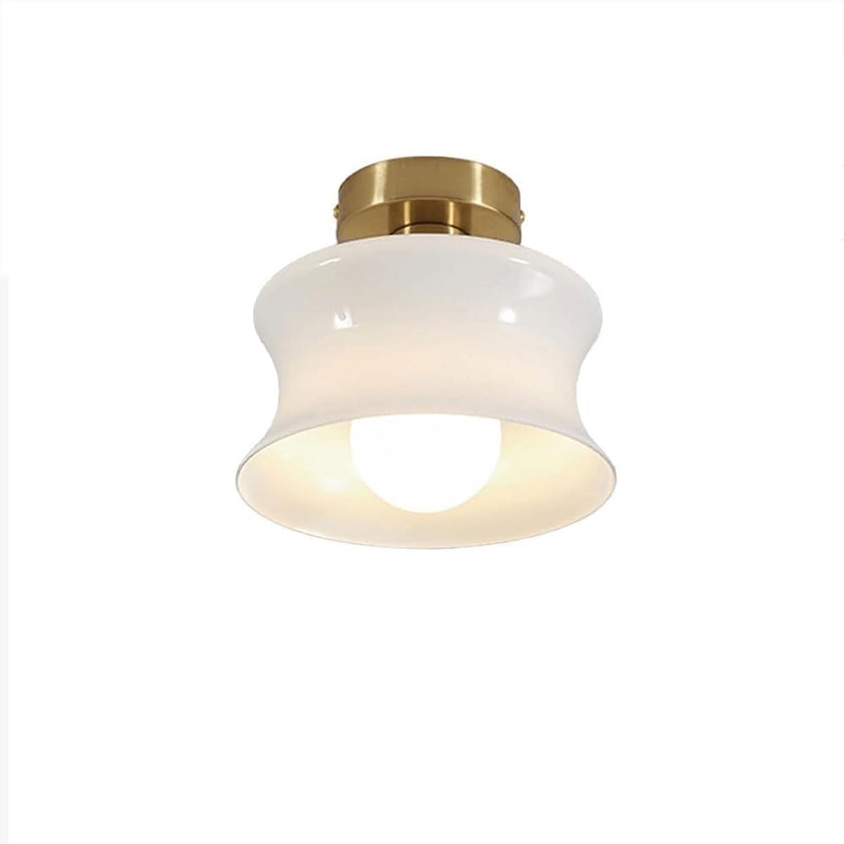 LANTANB Nordic Minimalist Ceiling Lamp Glass Material Flat Lighting Entrance Foyer Ceiling Lights Suitable for Cloakrooms