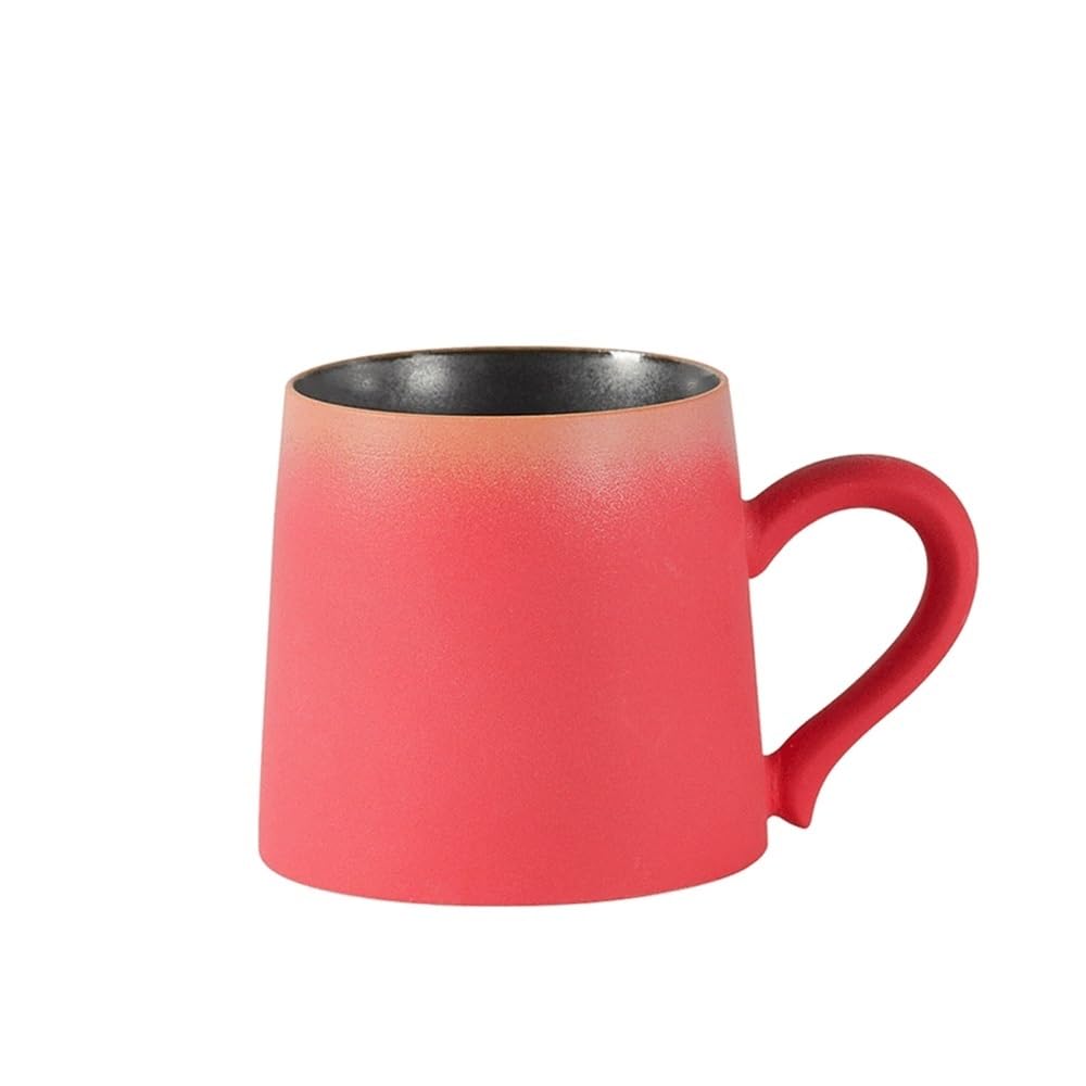 Kubki do kawy ceglany czerwony gradientowy kubek, 1 szt. ceramiczna kawa o pojemności 326 ml do biura dla par popołudniowej herbaty