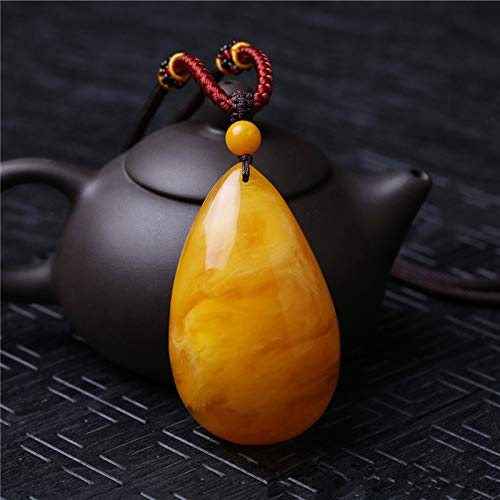 EASTCODE Natural Blood Bolt Brace Widening Thicken Wax Wine Red Bracelet with Certificate Women's Bracelets Beeswax Amber Pendant Necklace