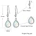 CiNily Opal Dangle Earrings for Women Teardrop Drop Earrings White Gold Plated Gemstone Opal Jewelry