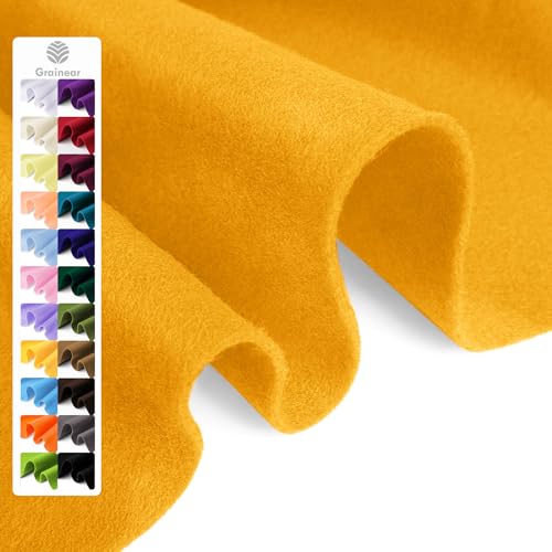 Image of Gold Soft Felt Sheet, 18 inch x 36 inch, 1.6mm Thick Acrylic Felt Fabric