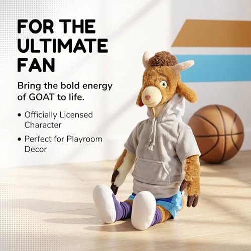 Image of Jay Franco Space Jam Goat 22 Inch Plush Stuffed Animal Pillow Buddy - Super Soft Microfiber, Machine Washable, Embroidered Details, Cozy Kids Gift for Space Jam Fans (Officially Licensed)