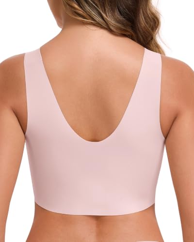 Image of Ubras Seamless Bras for Women Light Support Wireless Bralette Comfortable Soft Smooth Pull On T-Shirt Bras