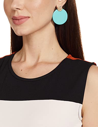 Image of Amazon Brand - Symbol Women's Crepe Bodycon One Piece Maxi Length Dress (with Color Block)
