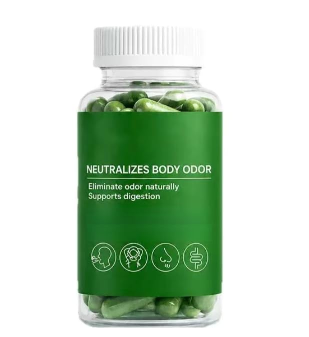 Control de olores internos naturales con clorofila desodorizante corporal | Fórmula sin gluten Refresca el olor corporal y el mal aliento de forma eficaz Clorofila natural para la desodorización intern